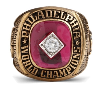 Wilt Chamberlain 1967 Philadelphia 76ers NBA Champions Ring (Salesman Sample)